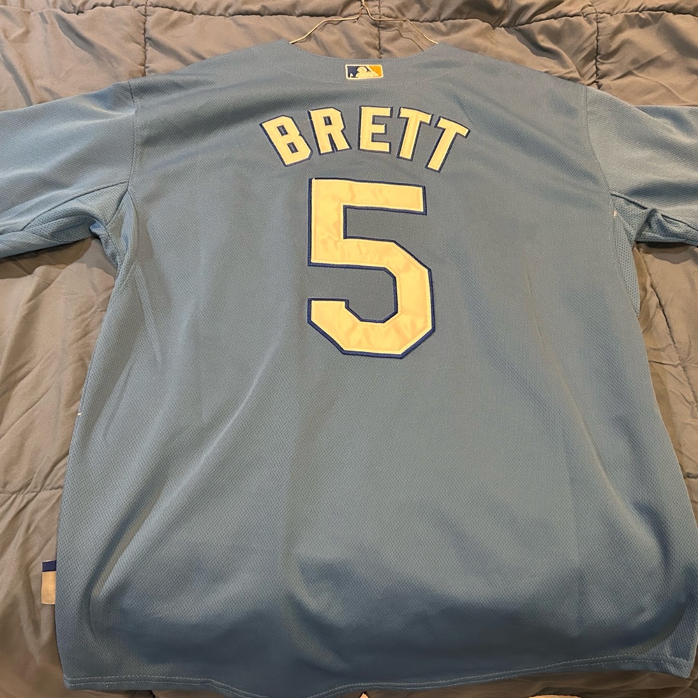Kansas City Royals George Brett Majestic Blue Performance Jersey